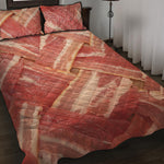 Weaving Bacon Print Quilt Bed Set