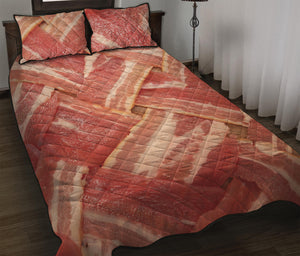 Weaving Bacon Print Quilt Bed Set