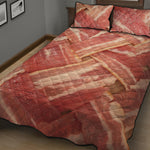 Weaving Bacon Print Quilt Bed Set