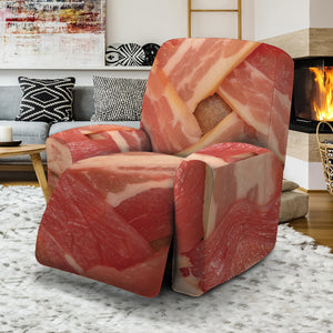 Weaving Bacon Print Recliner Slipcover