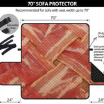 Weaving Bacon Print Sofa Protector