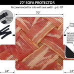 Weaving Bacon Print Sofa Protector