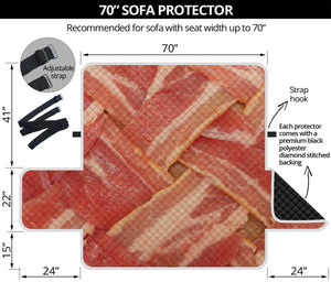 Weaving Bacon Print Sofa Protector