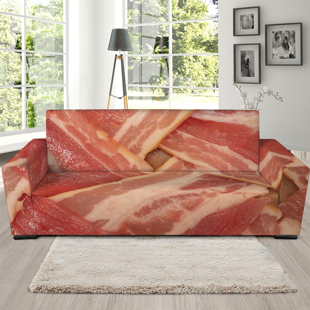 Weaving Bacon Print Sofa Slipcover