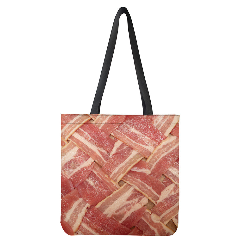 Weaving Bacon Print Tote Bag