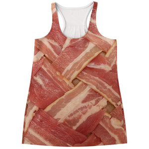 Weaving Bacon Print Women's Racerback Tank Top