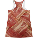 Weaving Bacon Print Women's Racerback Tank Top