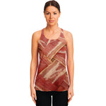 Weaving Bacon Print Women's Racerback Tank Top