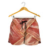 Weaving Bacon Print Women's Shorts