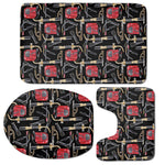 Welding Machine Pattern Print 3 Piece Bath Mat Set