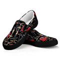Welding Machine Pattern Print Black Slip On Sneakers