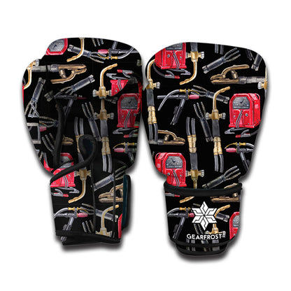 Welding Machine Pattern Print Boxing Gloves