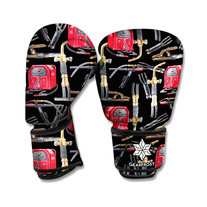 Welding Machine Pattern Print Boxing Gloves