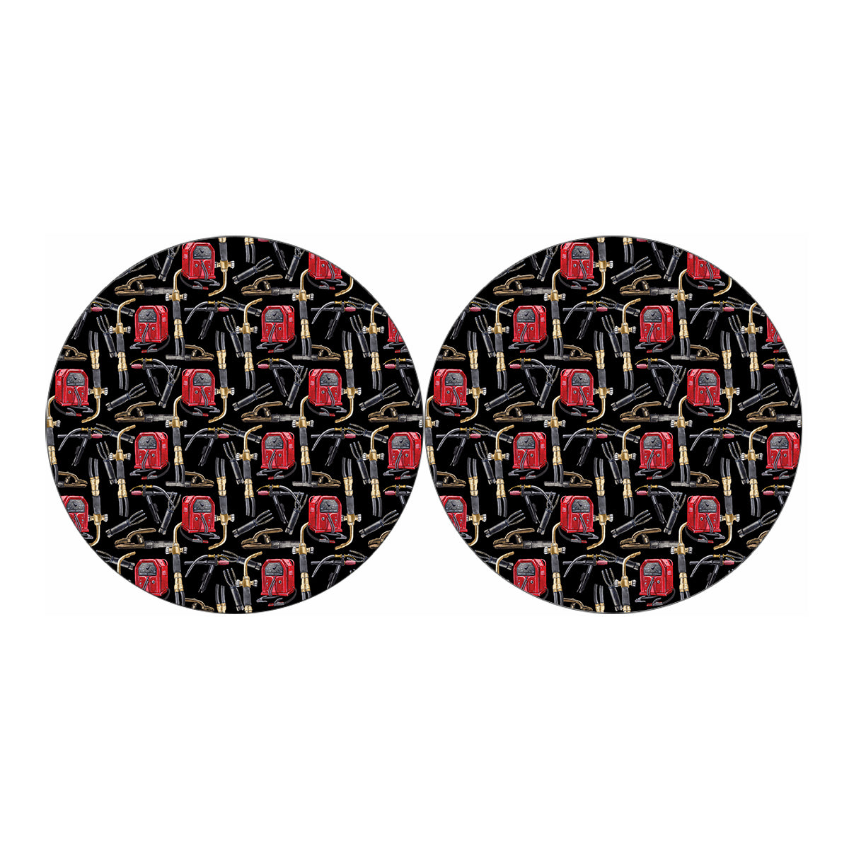 Welding Machine Pattern Print Car Coasters