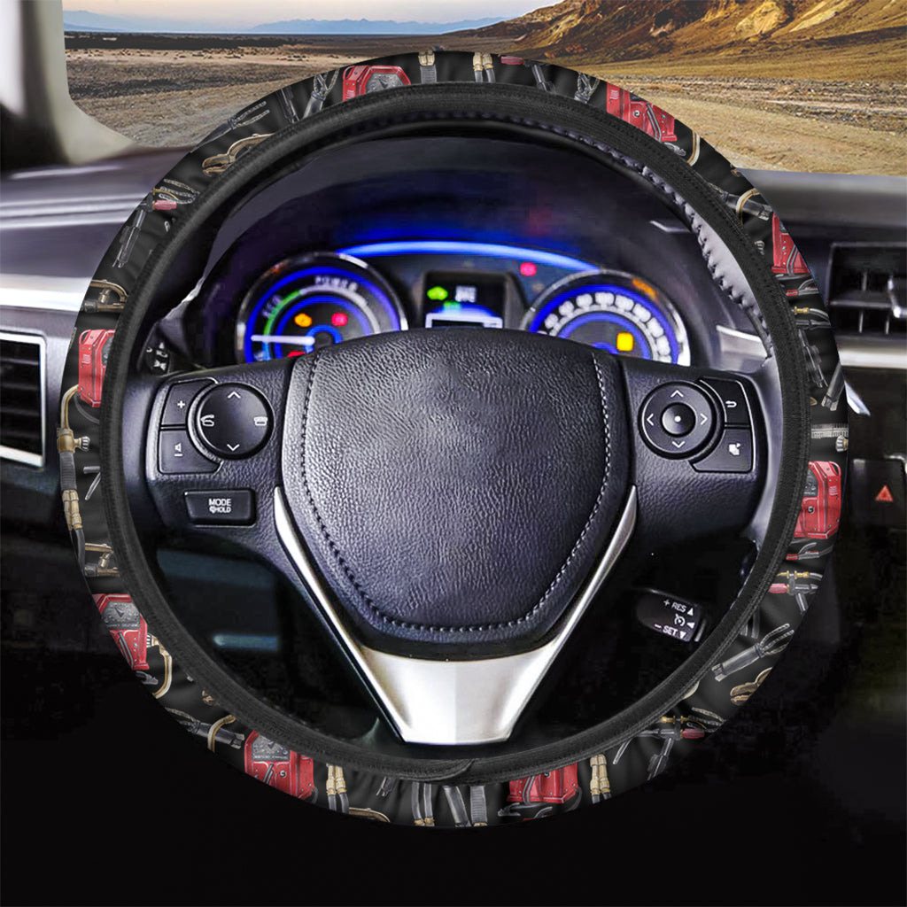 Welding Machine Pattern Print Car Steering Wheel Cover