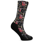 Welding Machine Pattern Print Crew Socks