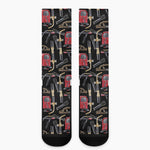 Welding Machine Pattern Print Crew Socks