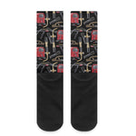 Welding Machine Pattern Print Crew Socks