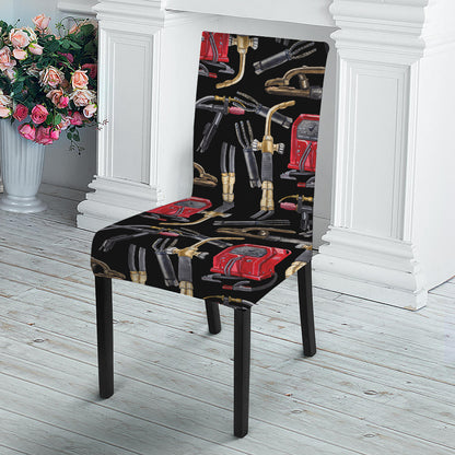 Welding Machine Pattern Print Dining Chair Slipcover