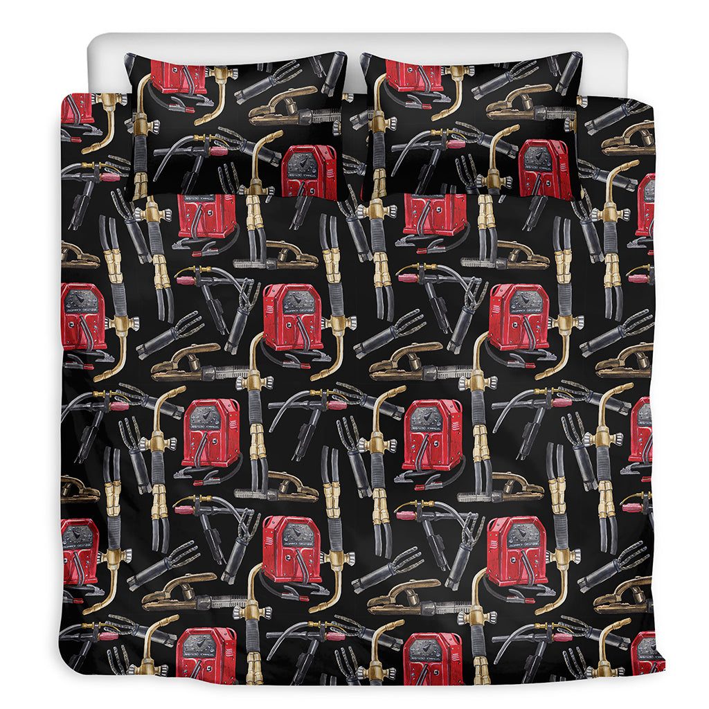 Welding Machine Pattern Print Duvet Cover Bedding Set