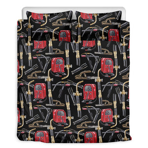 Welding Machine Pattern Print Duvet Cover Bedding Set