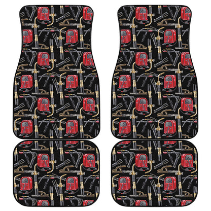 Welding Machine Pattern Print Front and Back Car Floor Mats