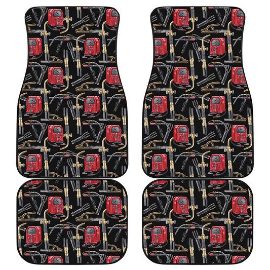Welding Machine Pattern Print Front and Back Car Floor Mats