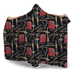 Welding Machine Pattern Print Hooded Blanket