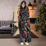 Welding Machine Pattern Print Hooded Blanket