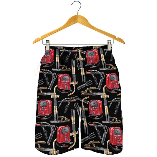 Welding Machine Pattern Print Men's Shorts