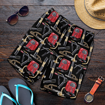 Welding Machine Pattern Print Men's Shorts