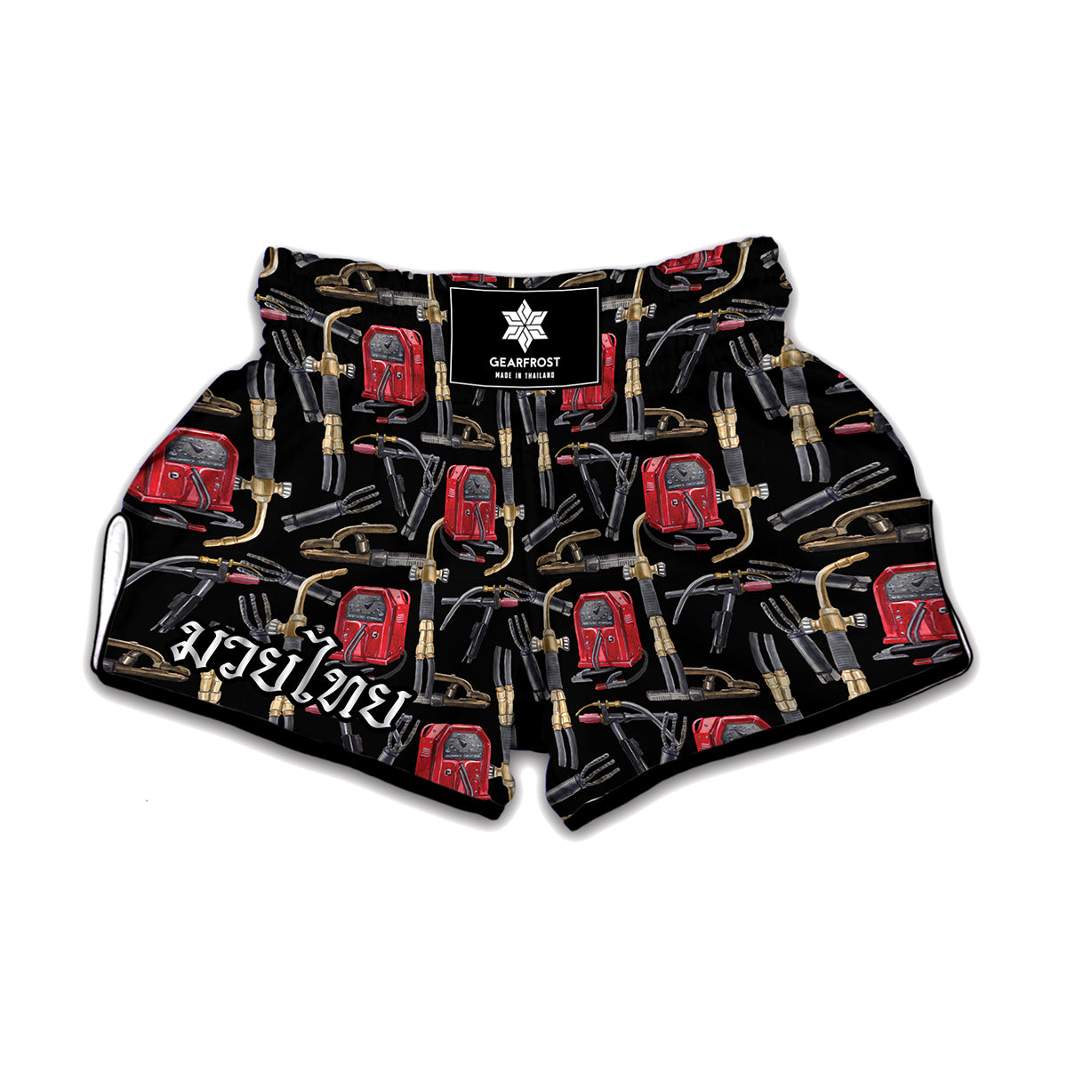 Welding Machine Pattern Print Muay Thai Boxing Shorts