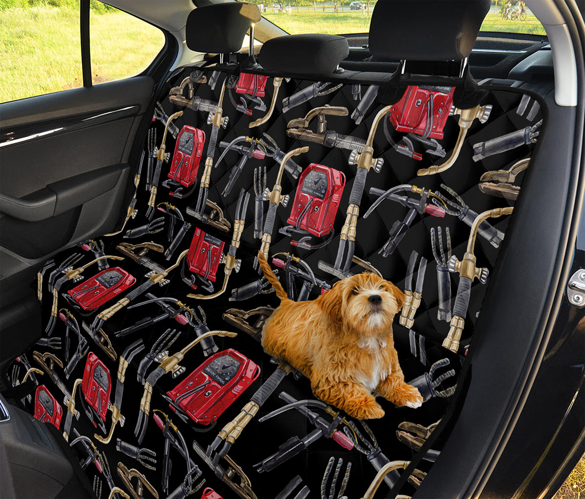 Welding Machine Pattern Print Pet Car Back Seat Cover