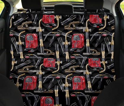 Welding Machine Pattern Print Pet Car Back Seat Cover