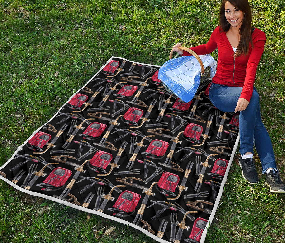 Welding Machine Pattern Print Quilt