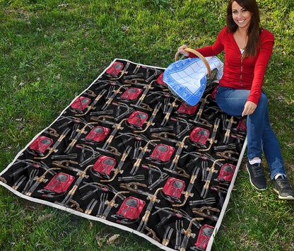 Welding Machine Pattern Print Quilt