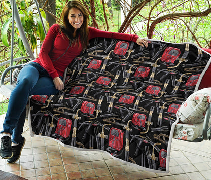 Welding Machine Pattern Print Quilt