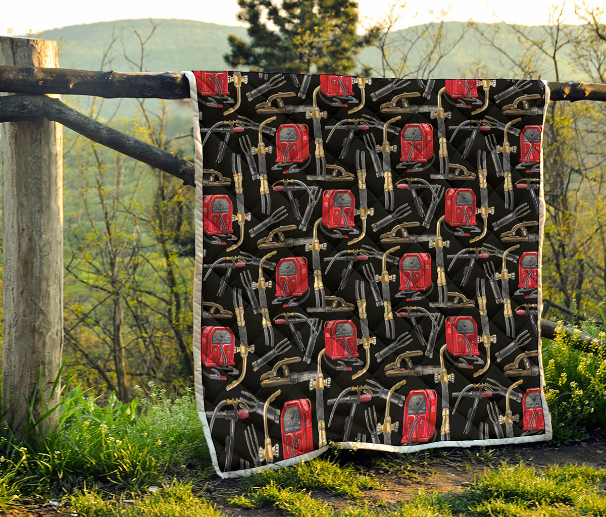 Welding Machine Pattern Print Quilt