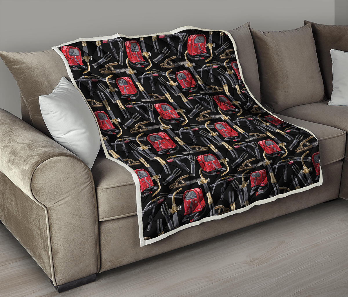 Welding Machine Pattern Print Quilt