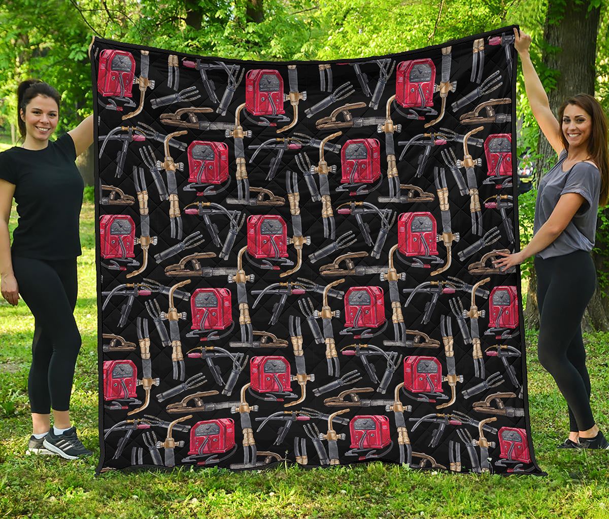 Welding Machine Pattern Print Quilt