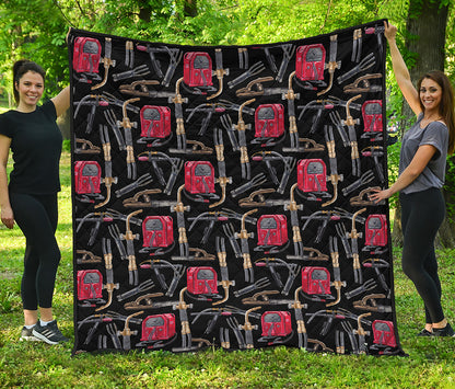 Welding Machine Pattern Print Quilt
