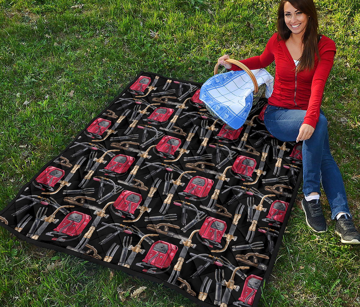 Welding Machine Pattern Print Quilt