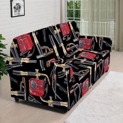 Welding Machine Pattern Print Sofa Cover