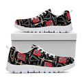 Welding Machine Pattern Print White Running Shoes