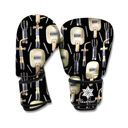 Welding Mask Pattern Print Boxing Gloves
