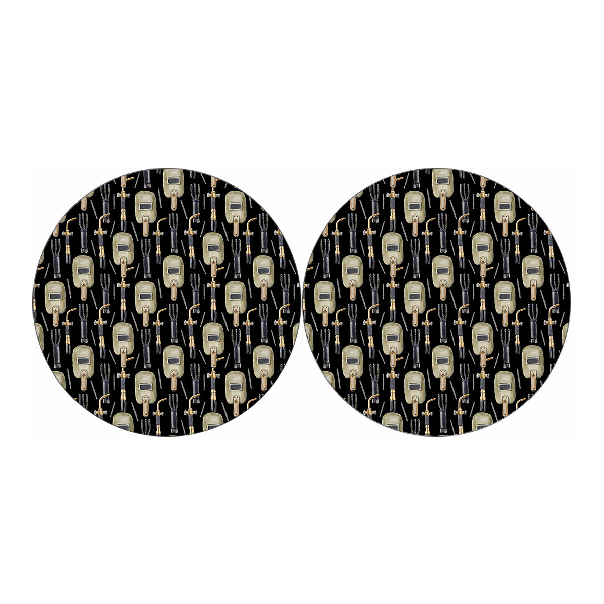 Welding Mask Pattern Print Car Coasters