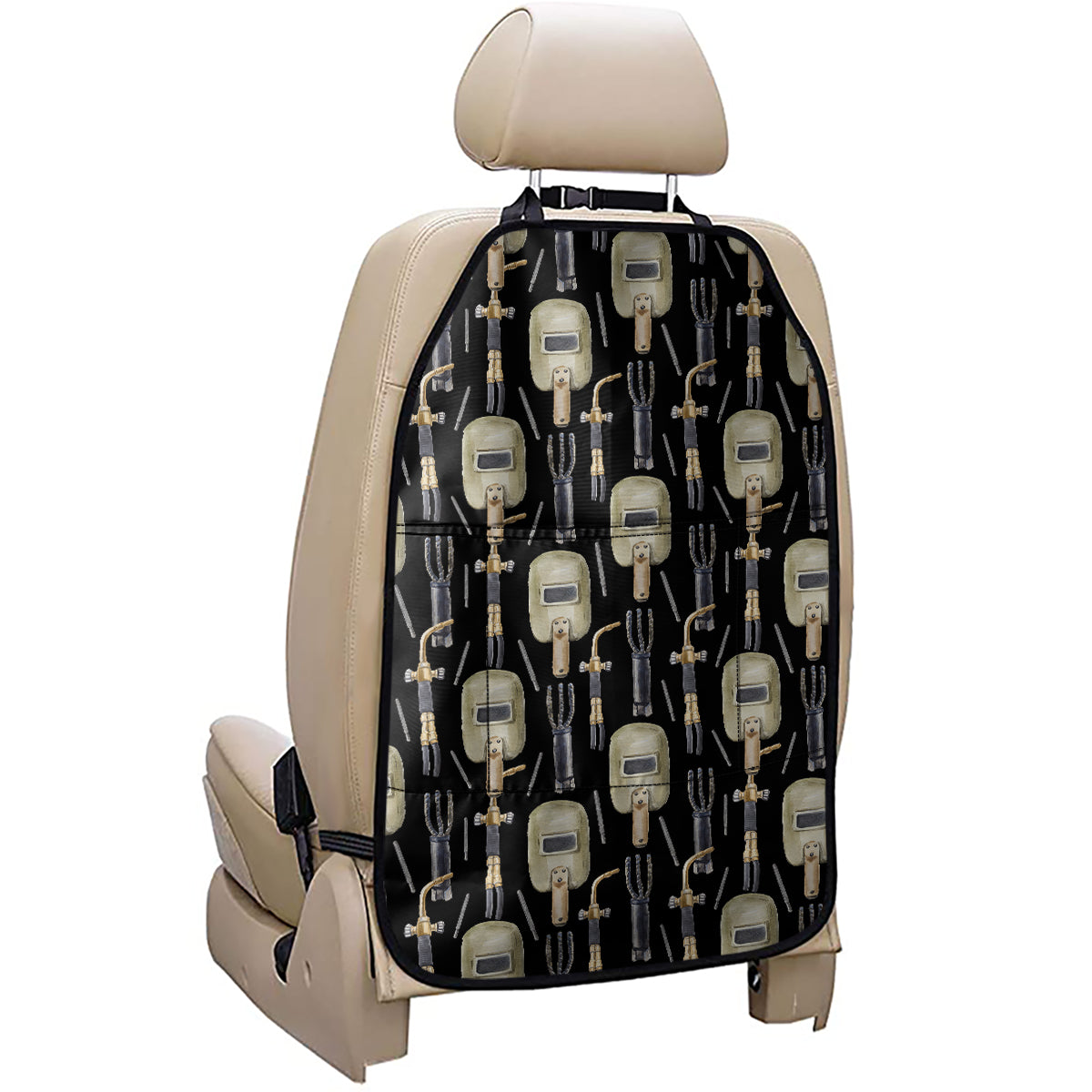 Welding Mask Pattern Print Car Seat Organizers