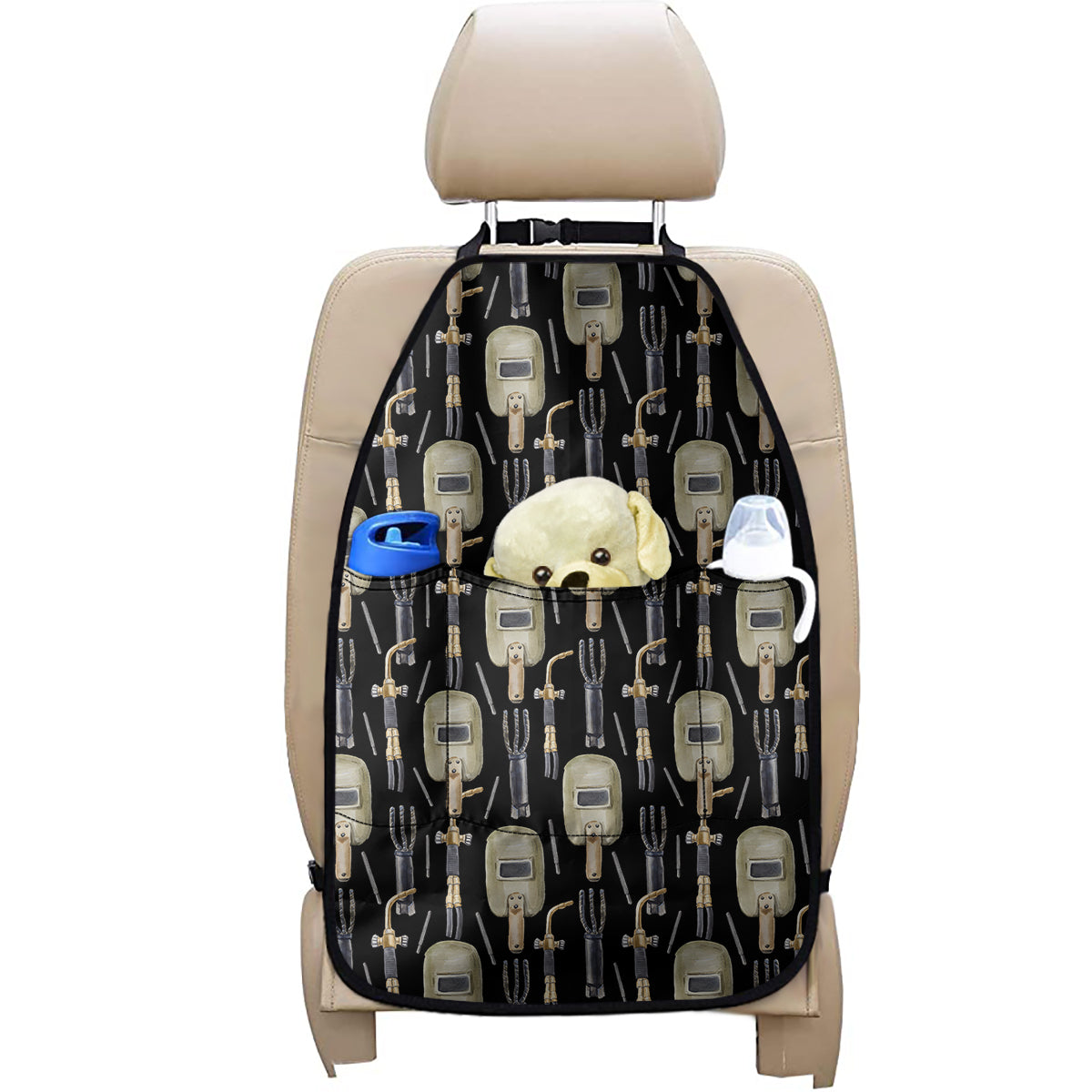 Welding Mask Pattern Print Car Seat Organizers