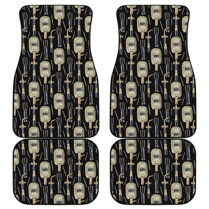 Welding Mask Pattern Print Front and Back Car Floor Mats