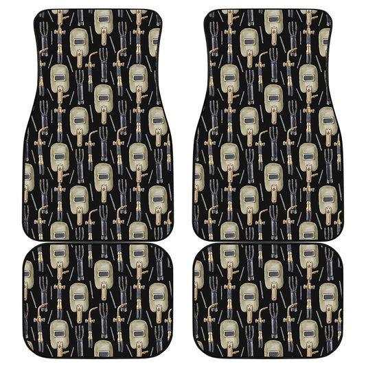 Welding Mask Pattern Print Front and Back Car Floor Mats